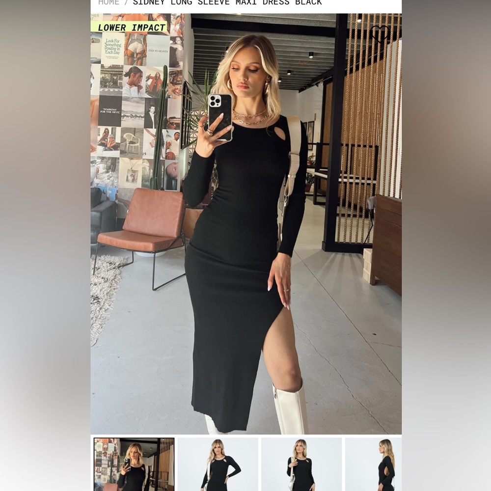 Black bodycon dress